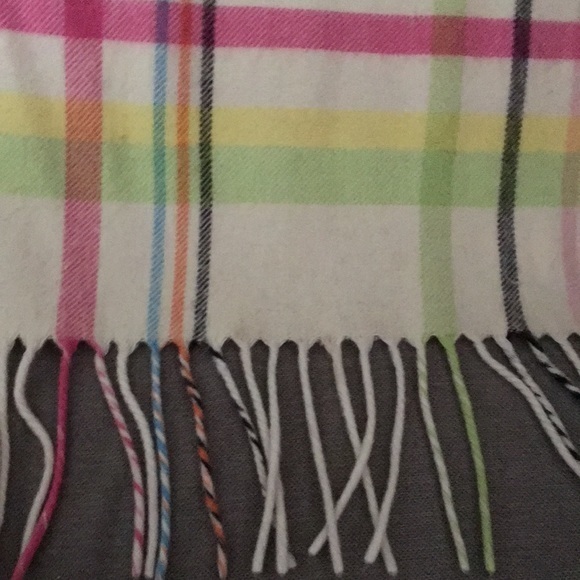V. Frass CASHMINK cream striped scarf - Picture 3 of 4